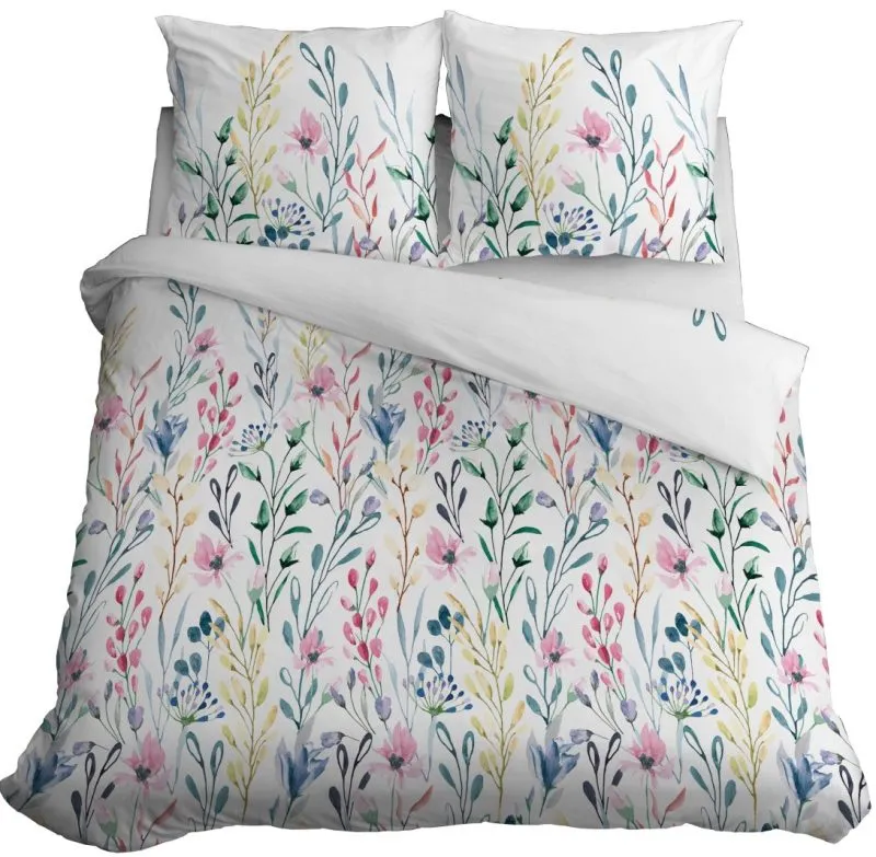 Ukwiecona łąka - pościel z malowniczym motywem botanicznym 180x200