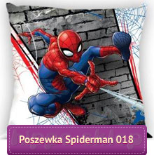 Poduszka / poszewka na jaśka Spiderman 40x40, szara
