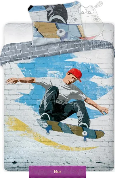 Pościel dla nastolatków Deskorolka 140x200 i 160x200