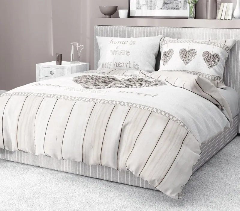 Bawełniana pościel w serca 200x220