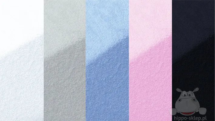 Prześcieradła frotte z gumką w pastelowych odcieniach