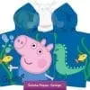 Ręcznik z kapturem Świnka George Pig 60x120, niebieski