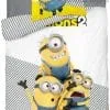 Pościel dla dzieci Minionki 2 140x200 i 135x200, szaro-żółte