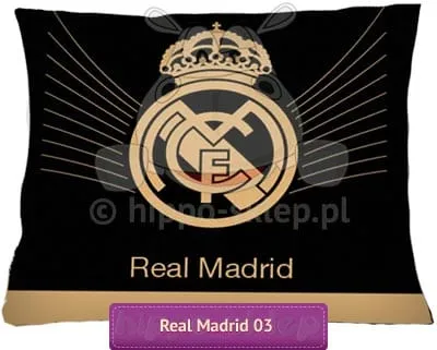 Duża poszewka Real Madryt 70x80, czarno-złota