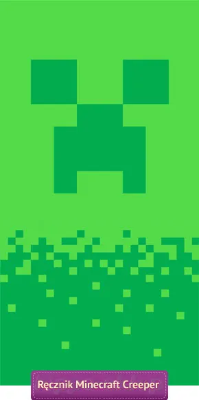 Ręcznik Minecraft Digital Creeper 70x140 cm, zielony