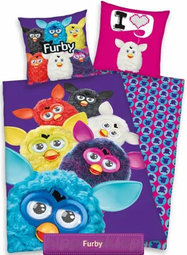 Pościel dla dzieci Furby 140x200, fioletowa
