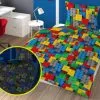 Kolorowe klocki komplet pościeli świecącej 100x160 + 50x60