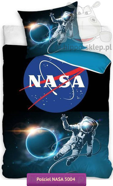 Granatowa pościel NASA z astronautą 160x200