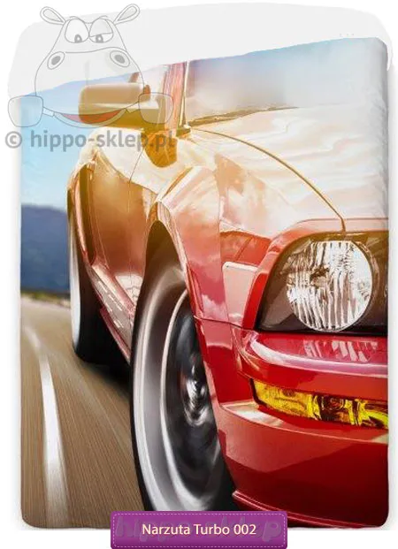 Narzuta z czerwonym samochodem 140x195 Turbo