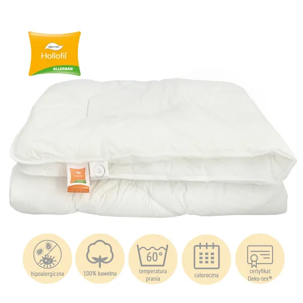 Kołdra Hollofil Allerban całoroczna z poszyciem bawełnianym