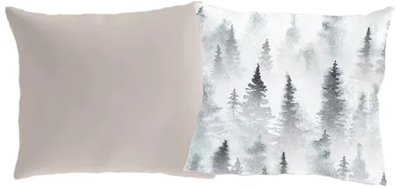 Powłoczka na poduszkę z choinkami w zimowym lesie 50x60 lub 70x80 cm