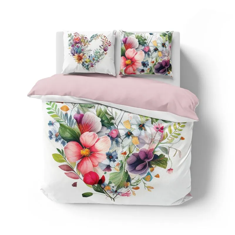 Pościel z florystycznym motywem kwiatowym Holland 160x200