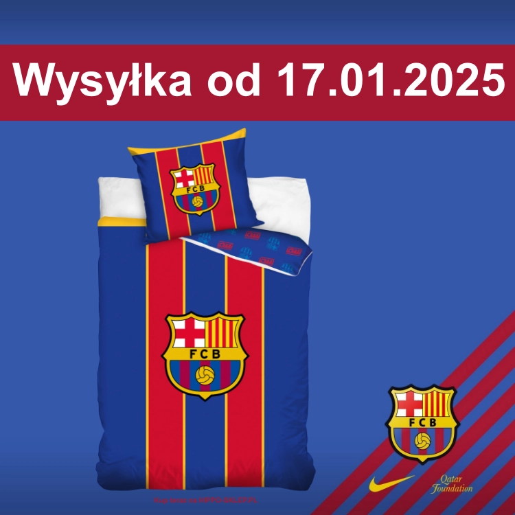 Komplet pościeli FC Barcelony w pionowe pasy 2025