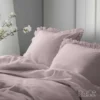 Pościel z falbankami matowy róż kolekcja pure 5904708939394