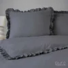 Poszwa i poszewki z falbankami szary mat 5904708939516