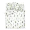 Pościel satynowa z motywem liści paproci 160x200 5904708929906