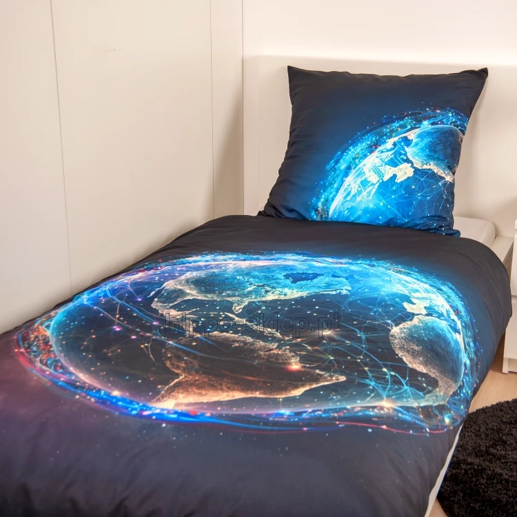 Komplet pościeli z motywem kuli ziemskiej 4859412077