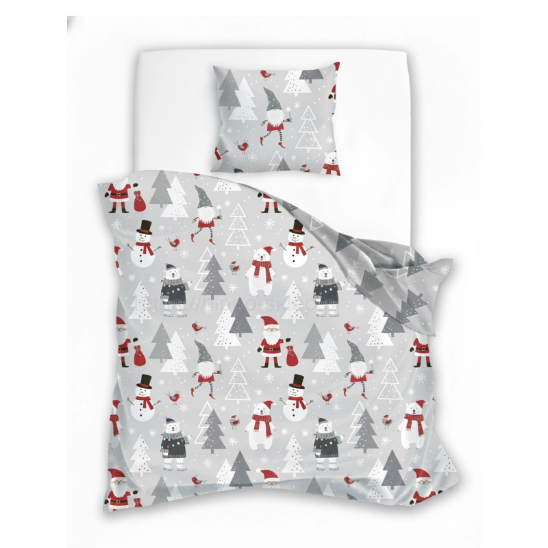 Pościel Scandic 079 świąteczne postacie 140x200 70x80 cm 5904541933290