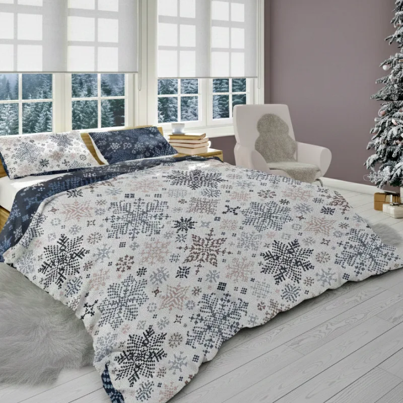 Pościel z zimowym motywem świątecznym Scandic 77 200x200 cm