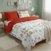 Pościel zimowa Scandic 080 domki i choinki 150x200 50x60 cm