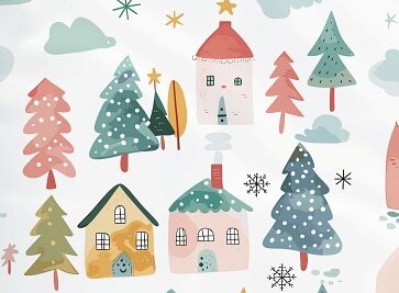 Wzór nadruku na pościeli domki Scandic 2025